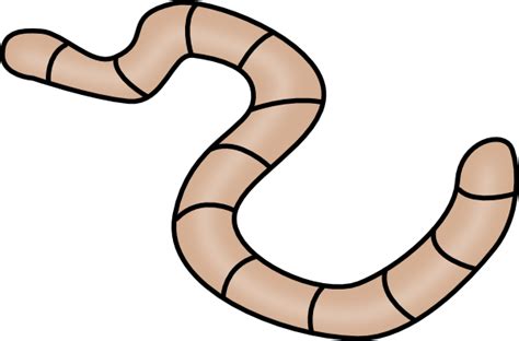 Brown Earth Worm Clip Art At Clker Com Vector Clip Art Online Royalty Free Public Domain