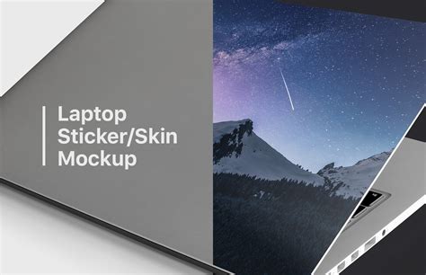 Laptop Sticker Mockup - Smashmockup