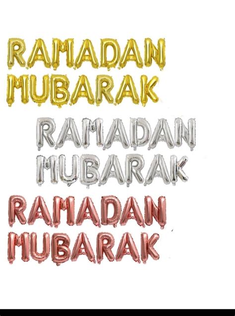 Ramadan Mubarak Letter Balloons Etsy