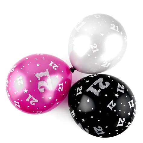 Buy Pink 21st Birthday Helium Latex Balloons Pack Of 6 For Gbp 149