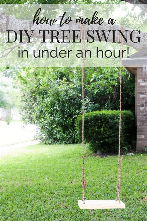 How To Build A Quick And Simple Wood Tree Swing For Young Kids It