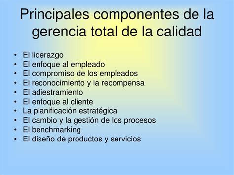 PPT - Gerencia de Calidad Total TQM PowerPoint Presentation - ID:231369