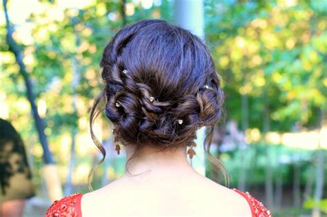 Then you can divide your hair from the middle. Rope Twist Updo | Homecoming Hairstyles | Cute Girls ...