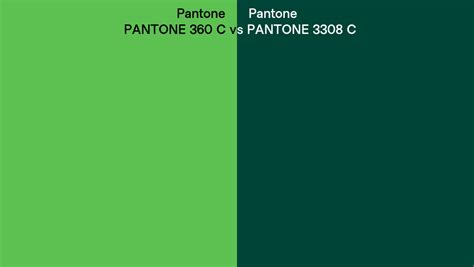 Pantone 360 C Vs Pantone 3308 C Side By Side Comparison
