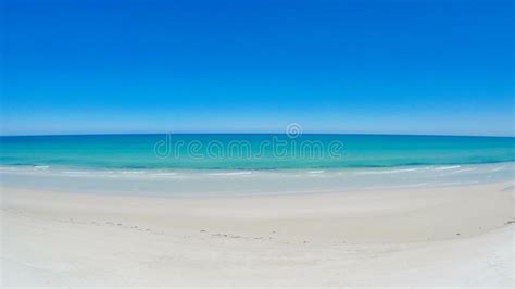Drone Aerial View Of Wide Open White Sandy Beach Stock Image Image