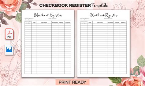 Printable Checkbook Register Kdp Graphic By Mehedi Hasan · Creative
