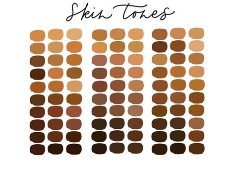 An Image Of Skin Tones In Shades Of Brown And Oranges With The Words