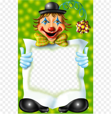 Circus Crafts Png Photo Blank Sign Cute Frames Clown Photo Frame