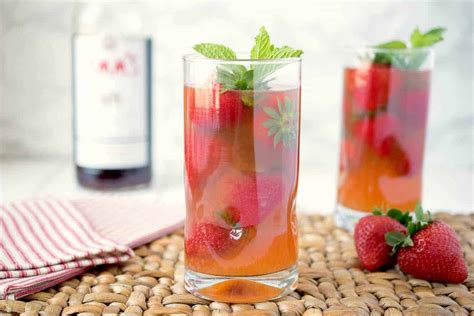 Pimm S Strawberry Mint Cocktail