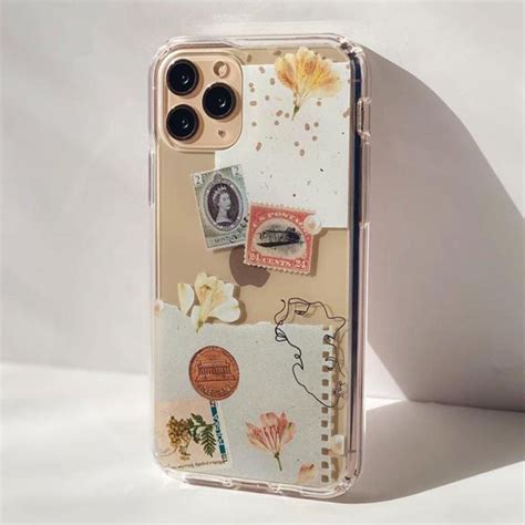 Vintage Aesthetic Scraps Clear Phone Case Vintage Phone Case Iphone