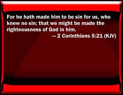 Bible Verse Powerpoint Slides for 2 Corinthians 5:21