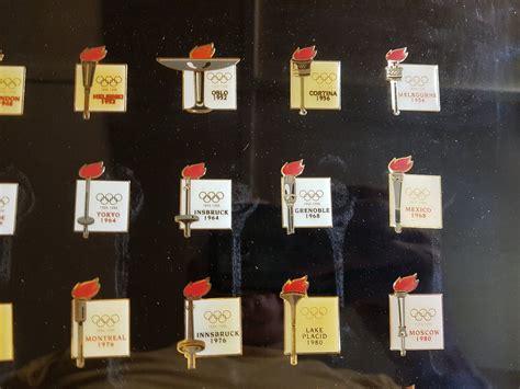 Framed Olympic Torches Pins 1936 1992 Schmalz Auctions