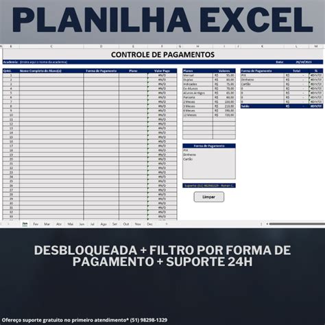 Planilha Excel Controle De Pagamentos Renan Loureiro Ceccon Hotmart