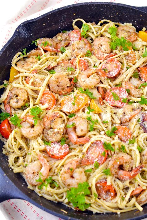 Shrimp Pesto Pasta Sweet Peas Kitchen