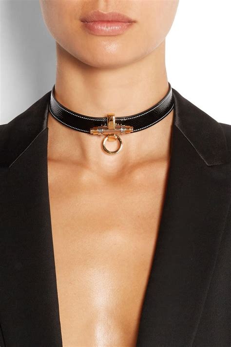 Leather Choker Collars Handmade Gotich Leather Choker Outfit Style Necklace Goth Leather Chok