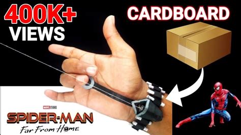 How To Make SPIDER MAN WEB SHOOTER With Cardboard Easy Web Shooter Far From Home Cardboard