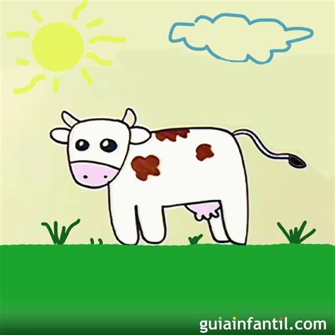 Aprende a dibujar una vaca. Cómo dibujar una vaca. Dibujos para niños