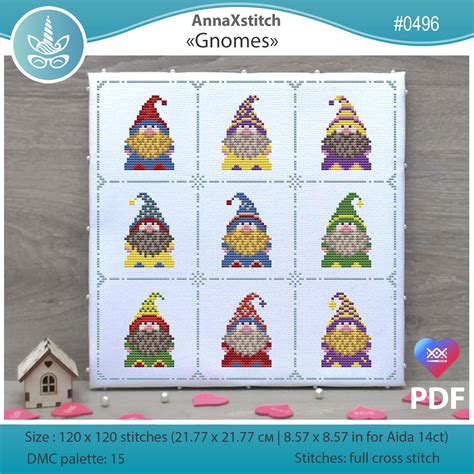 printable gnome cross stitch patterns printable word searches