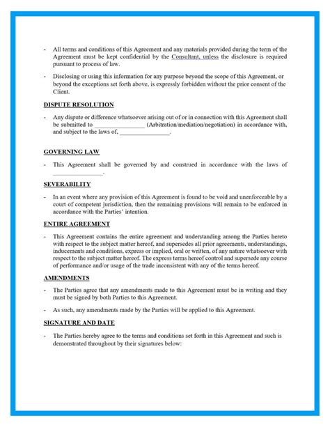 Consulting Agreement Template Consulting Agreement Sample Template