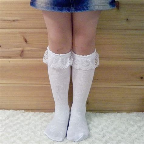 Buy 3 8y Comfy White Lace Baby Girl Stocking Kids Leg