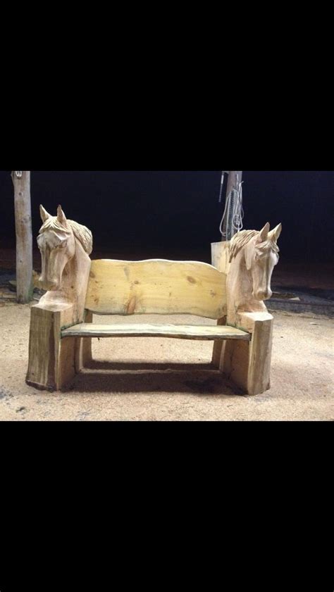 Horse Bench In Progress Carved By Roark Phillips Wood