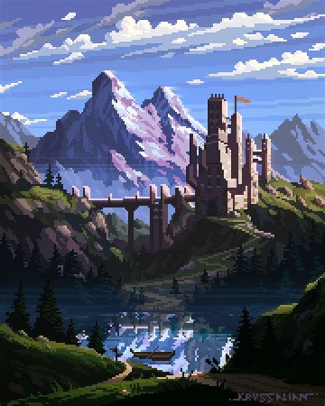 Landscape Pixel Art Landscape Pixel Art Background Pixel Art Games
