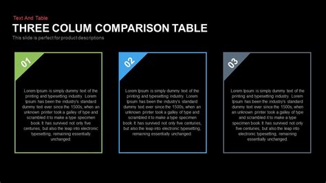 Comparison Table Powerpoint Template And Keynote Slide Slidebazaar