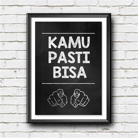 jual poster motivasi kamu pasti bisa hiasan dinding di lapak kataku wall decor bukalapak