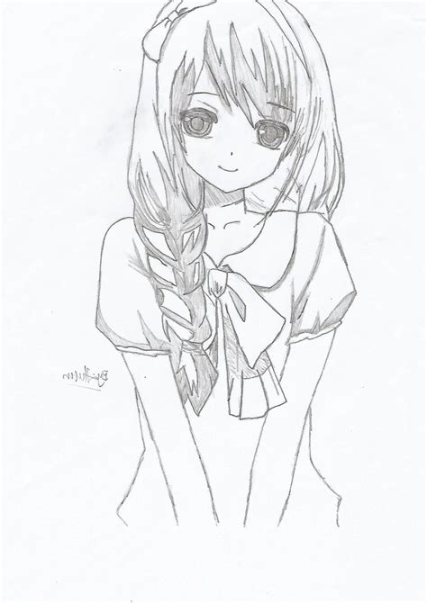 Pencil Drawing Of Cute Anime Girls Art Cute Anime Kawaii Pencil