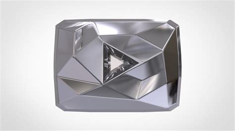 3d Youtube Diamond Play Button Turbosquid 1538404