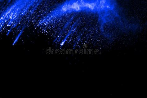 Abstract Blue Dust Explosion On Black Background Stock Image Image Of