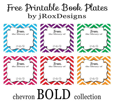 Binder, notebook, & folder label templates. Personalized Your Library with FREE Printable Chevron Book ...