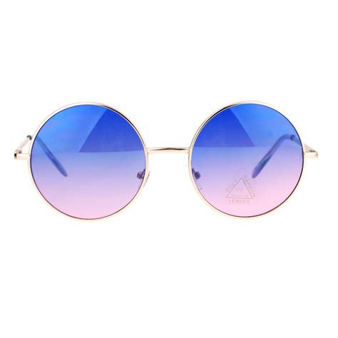 Sa106 Oceanic Color Lens Round Circle Hippie Sunglasses Ebay