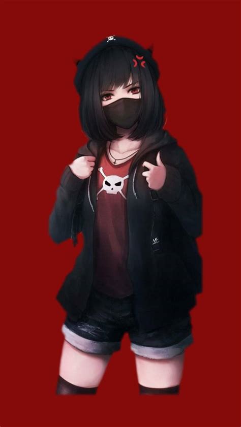 Anime Girl Wallpaper Red And Black Anime Wallpaper Hd