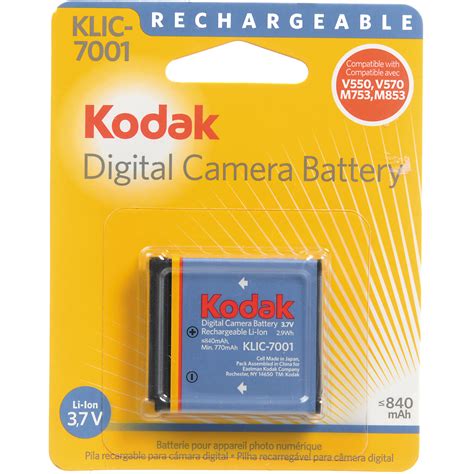Kodak Klic 7001 Lithium Ion Battery 37v 840mah 1979657 Bandh