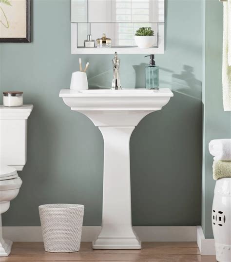 Pedestal Sink Backsplash Ideas Small Bathrooms Best Decorations