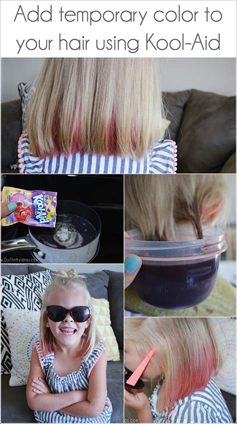 Temporary Hair Dye Using Kool Aid Our Thrifty Ideas