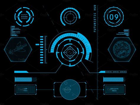 Futuristic Hud Touch Gui Elements Futuristic Futuristic Technology