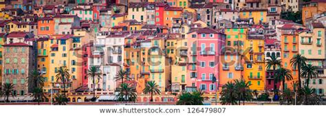 Detail Colorful Provence Village Houses Menton Stock Photo Edit Now