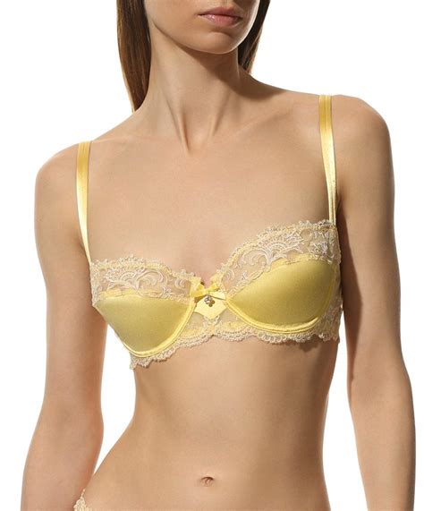 Silk Half Cup Bra Splendeur Soie Vanille Yellow Lise Charmel