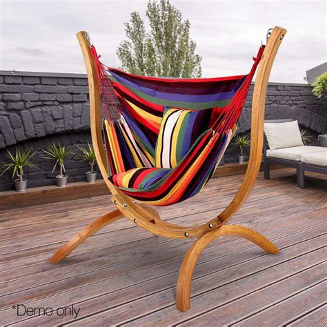 Free Standing Chair Hammock With Wooden Stand