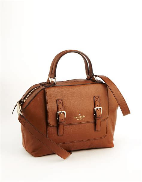 Kate Spade Raquelle Leather Satchel Bag In Brown Dptoastalm Lyst