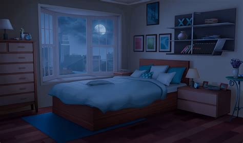 Anime bedroom background at night Ideias de dormitório Design de
