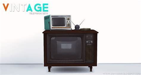 Sims 4 Ccs The Best 2 Vintage Televisions By Kiararawks Sims 4