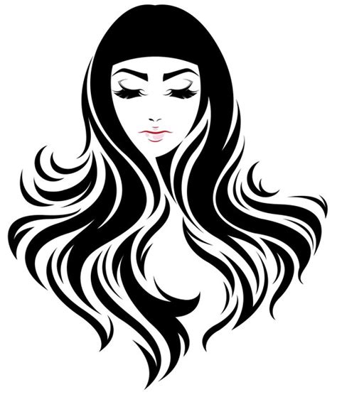 Premium Vector Illustration Of Women Long Hair Style Icon Logo Women