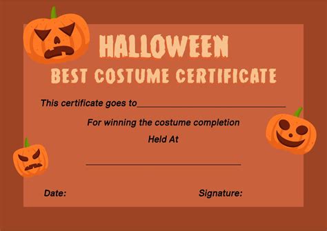 4 Best Free Printable Halloween Certificate Templates