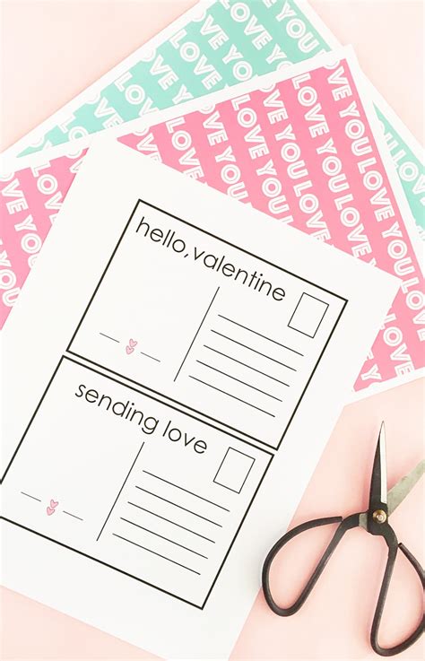 How To Make Your Very Own Diy Valentines Postcards Free Template