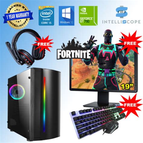 Fast Gaming Pc Computer Bundle Intel Quad Core I5 16gb 1tb Windows 10