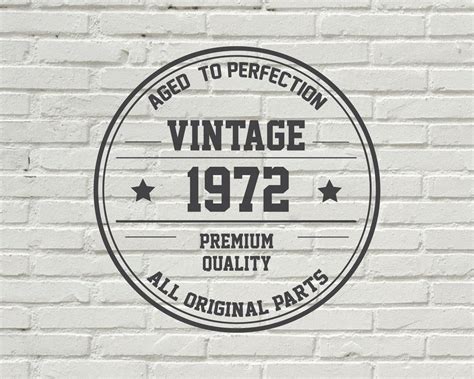 Vintage 1972 SVG PNG DXF 48th Birthday Svg Vintage Svg Happy - Etsy