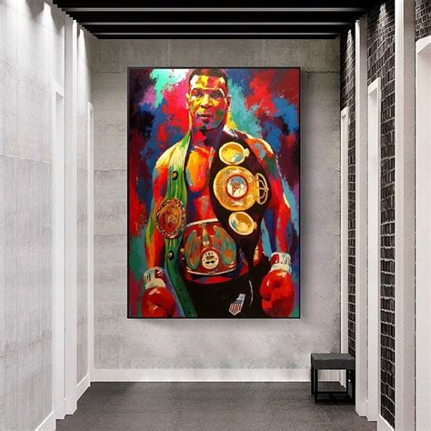 Muhammad Ali Print Canvas Wall Art Boxing Etsy